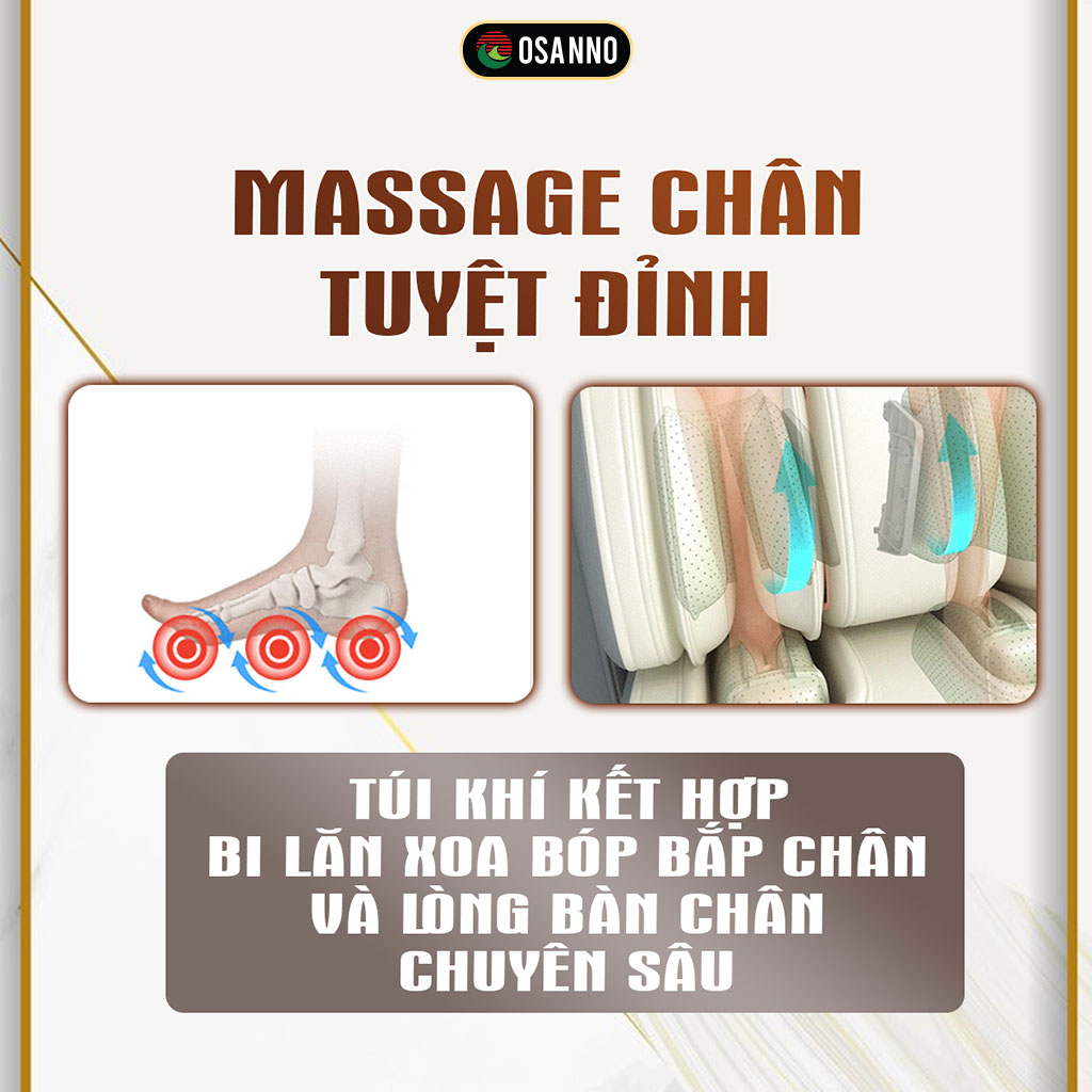 Ghế massage có chức năng massage chuyên sâu lòng bàn chân