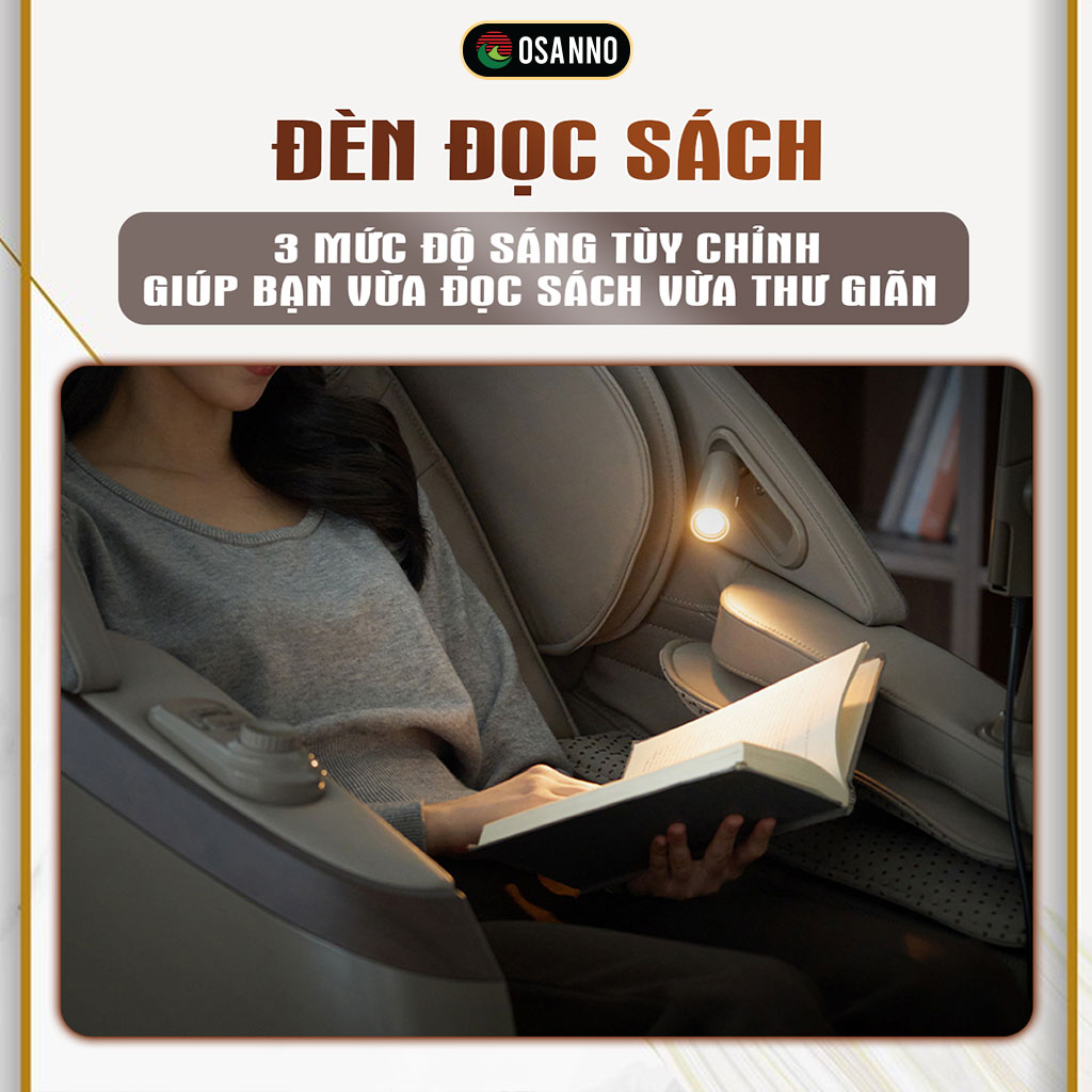 Ghế có đèn đọc sách giúp bạn vừa đọc sách vừa thư giãn