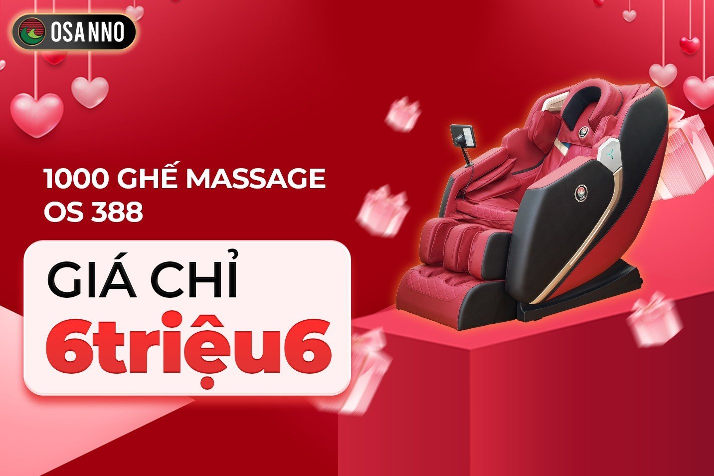 Ghế massage Osanno sale mạnh giá chỉ 6 triệu 6