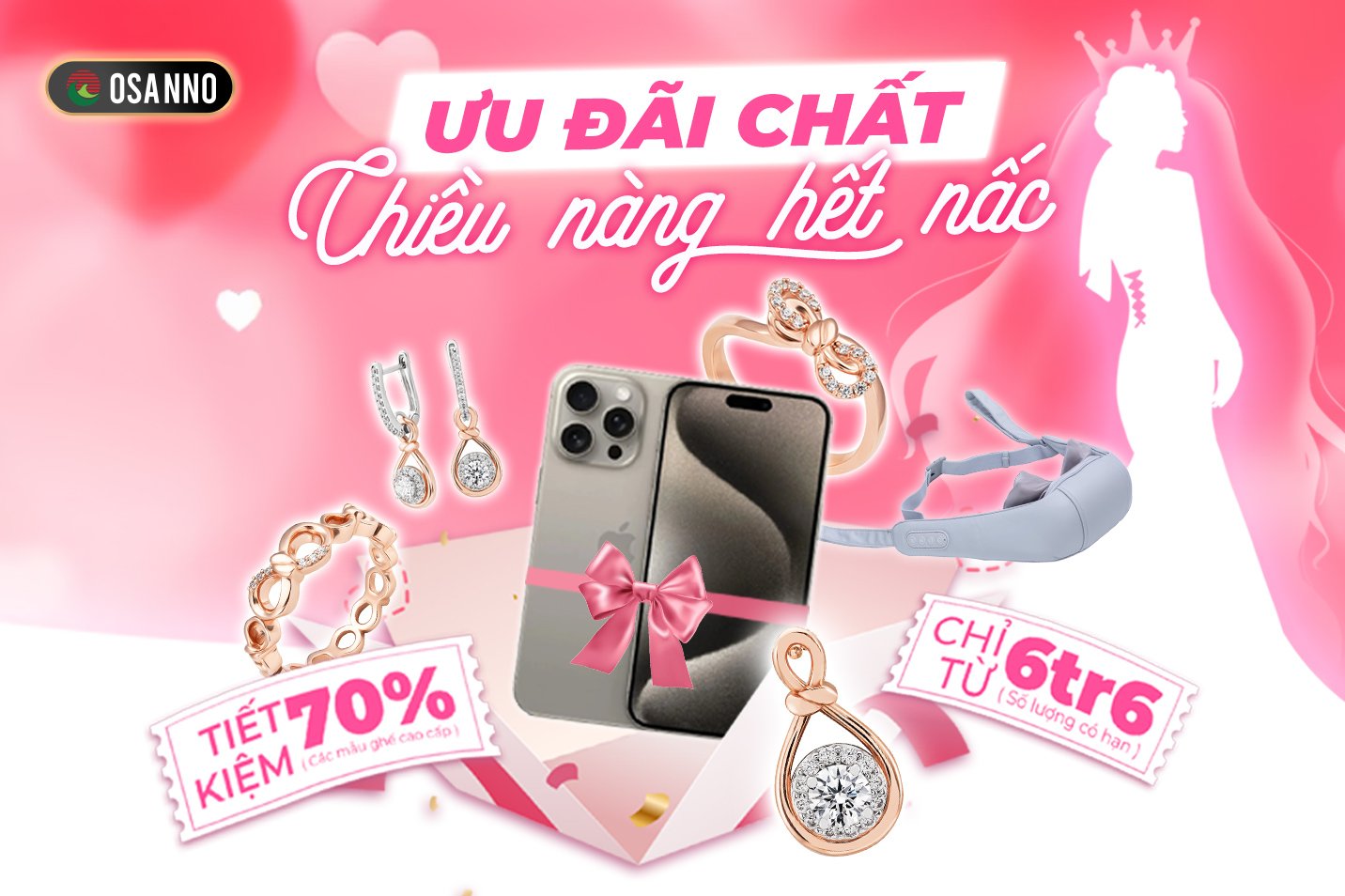 Ghế massage Osanno ưu đãi chất tặng nàng quà tặng khủng