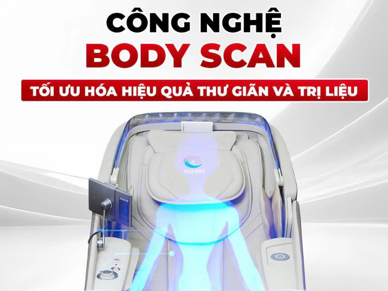 Công nghệ Scan Body có trên ghế massage