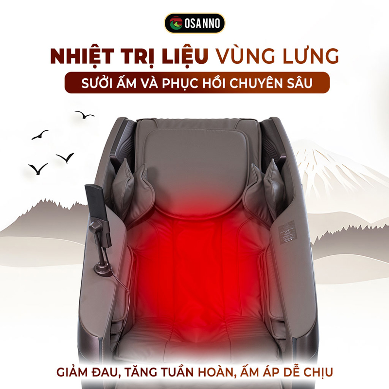 Ghế massage phần lớn thường tích hợp tính năng massage lưng
