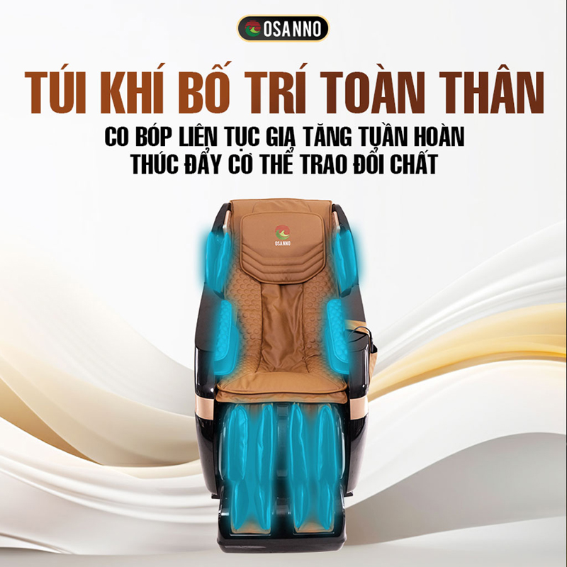 Công dụng hữu hiệu của bộ túi khí ghế massage