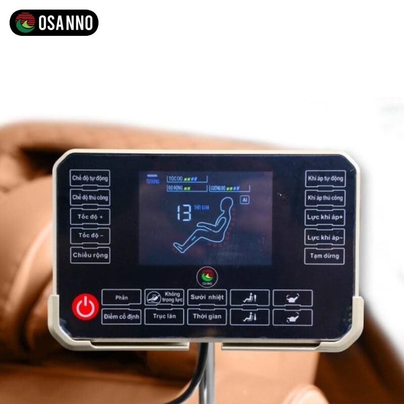 Ghế massage điều khiển thông minh qua remote hoặc điện thoại giúp thư giãn tiện lợi hiện đại