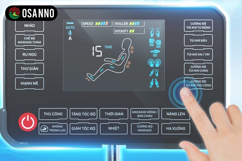 Hướng dẫn sử dụng hệ thống điều khiển trên ghế massage