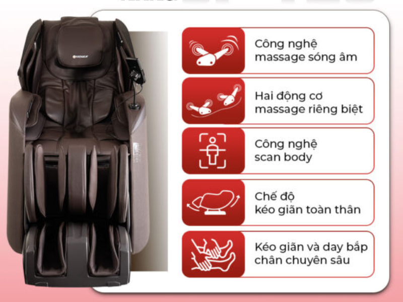 Ghế JP 125 massage chân, bắp chân và bàn chân, giảm mệt mỏi rõ rệt