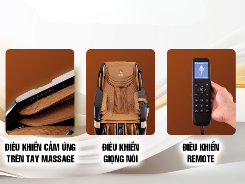 Ghế massage dễ điều chỉnh thao tác cho người già