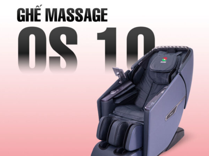Ghế massage OS 10 hiện đại, con lăn 4D, túi khí toàn thân