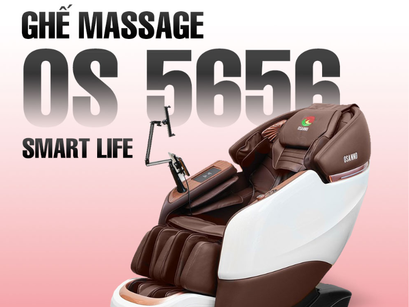 Ghế OS-5656 massage toàn thân, AI Body Scan, con lăn 5D và nhiệt hồng ngoại