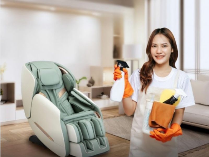 Chuẩn bị dụng cụ trước khi vệ sinh ghế massage 