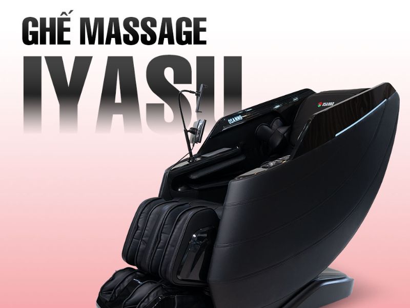 Ghế massage Nhật Bản IYASU tích hợp nhiệt hồng ngoại con lăn