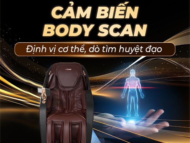 Ghế massage tích hợp công nghệ Body Scan thông minh