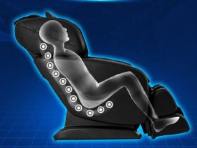 Trục massage chữ L kéo dài từ cổ đến mông đùi